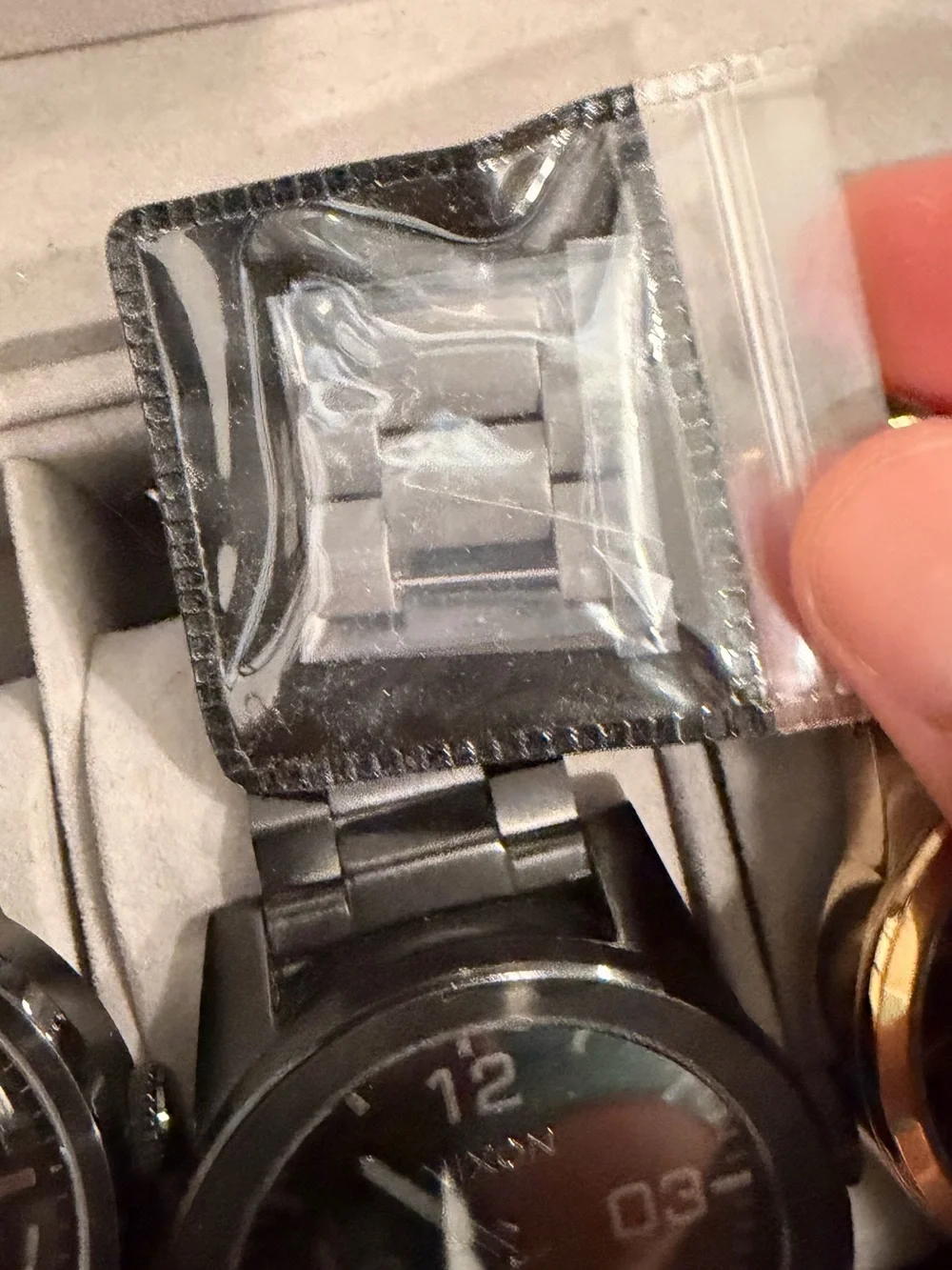 Nixon Men's Black Dial Gunmetal Bracelet Watch